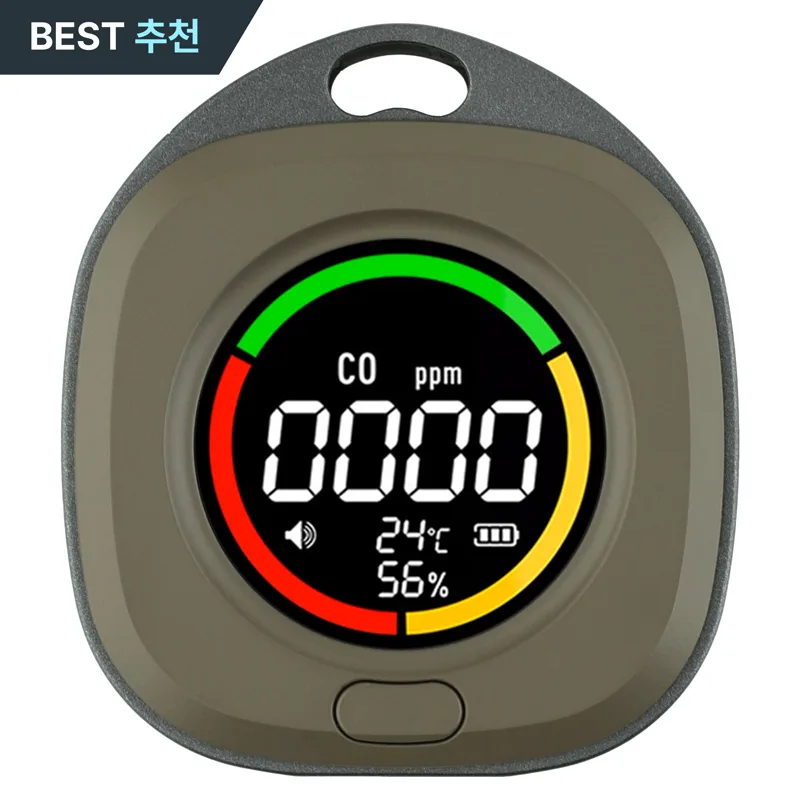 후니홈 캠핑용 일산화탄소 경보기 72시간사용 C타입고속충전 온습도측정 자석탈부착